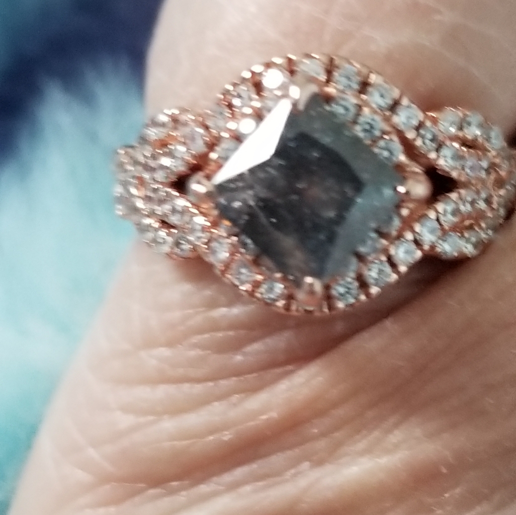 Black Ice Crystal Ring